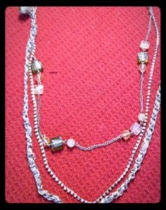 Anne Taylor left boho chic multi chain necklace